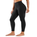 CRZ YOGA Women's Naked Feeling Workout Leggings 25 Inches - 7/8 High Waist Yoga Tight Pants Black M