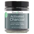 Viva Doria Virgin Activated Charcoal Powder, Coconut Shell Derived, Food Grade, 1.5 Oz Glass Jar