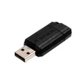 Verbatim 16 GB Pinstripe USB Flash Drive, Black 49063