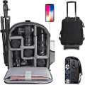 CADeN Camera Backpack Bag Professional for DSLR/SLR Mirrorless Camera Waterproof, Camera Case Compatible for Sony Canon Nikon Camera and Lens Tripod Accessories (Large, 5.0 Black)