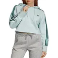 adidas Originals Women's Cropped Hooded Sweatshirt, vapour green, Large