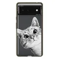 CASETiFY Impact Case for Google Pixel 6 - Peekaboo cat on Rose Gold - Clear Black