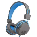 (Blue) - JLAB Audio Jbuddies Studio Volume Safe, Folding, Over Ear Kids Headphones With Mic Graphite/Blue
