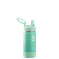 Takeya Actives Kids Insulated Stainless Steel Water Bottle with Straw Lid, 14 Ounce, Seafoam