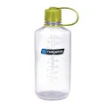 Nalgene BPA Free Tritan Wide Mouth Water Bottle, 1-Quart, Gray with Blue Lid,Gray/Blue Lid,1 Quart,341829
