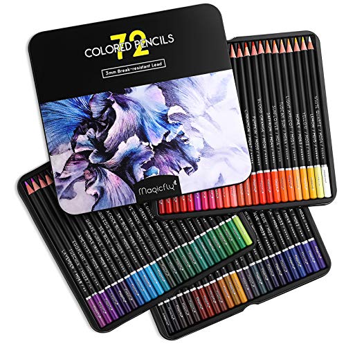 Magicfly 72 Colored Pencils Set, Oil-Based Colored Pencils for Adults, Artists, Kids, Art Colored Pencils for Coloring Books, Drawing Arts & Sketching