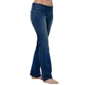 PajamaJeans Women's Bootcut Stretch Knit Denim Jeans, Bluestone, X-Small 0-2
