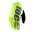 100% BRISKER Cold Weather Motocross & Mountain Bike Gloves - Warm Winter MTB & MX Powersport Racing Protective Gear ( - Fluo Yellow)