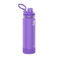 Takeya Actives 24 oz Vacuum Insulated Stainless Steel Water Bottle with Spout Lid, Premium Quality, Nitro Purple