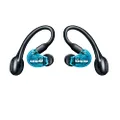 Shure (2nd Generation) AONIC 215 Fully Wireless High Sound Isolating Earbuds, SE21DYBL+TW2-A Translucent Blue: IPX4 Splashproof/External Sound Injection, Bluetooth 5.0 / Type-C Cable,One Size