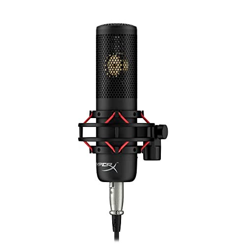 HyperX HyperX ProCast Large Diaphragm Condenser Microphone with XLR Connection Cardioid Polarity Putter for Pro Content Creators and Streamers 699Z0AA Black