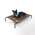 Coolaroo 458942 Elevated Pet Bed, Raised, Cooling, Washable, Indoor or Outdoor Dog Bed or Cat Bed, Medium (M), Nutmeg