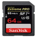 SanDisk Extreme Pro SDXC UHS-I U3 V30 Memory Card, 64GB