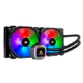 CORSAIR CW-9060038-WW Liquid CPU Cooler, Black, 280mm,RGB Pump + Fans