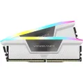 CORSAIR VENGEANCE RGB DDR5 RAM 32GB (2x16GB) 6000MHz CL40 Intel XMP iCUE Compatible Computer Memory - White (CMH32GX5M2B6000C40W)