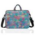15.6-Inch Laptop Shoulder Carrying Bag Case Sleeve for 14" 15" 15.6 inch MacBook/Notebook/Ultrabook/Chromebook, Mermaid Scale (Colorful)