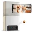 Petcube Bites 2 Lite Dog Cat Treats Dispenser, 1080p HD Interactive Pet Camera, Two-Way Audio Communication, 24/7 Online Vet Services, 160° Wide-Angle View, 8x Zoom, Night Vision, Motion Detection