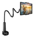 Tryone Gooseneck Tablet Stand, Tablet Mount Holder for iPad iPhone Series/Nintendo Switch/Samsung Galaxy Tabs/Amazon Kindle Fire HD and more, 30in Overall Length(Black)