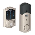 Schlage Lock Company Connect Camelot Satin Nickel Touchscreen Deadbolt with Alarm