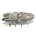 Star Wars Micro Galaxy Squadron Assault Class Millennium Falcon - 7" Vehicle 1" Han Solo, Chewbacca, Princess Leia and Obiwan Kenobi Microfigures, Multicolor (SWJ0022)