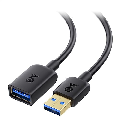 Cable Matters 5Gbps USB Extension Cable - 6ft, USB 3.0 Extension Cable, Male to Female USB3.0 Extender, Compatible with Webcam, VR Headset, Printer, Hard Drive, Black