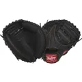 Rawlings Renegade Series 32.5" cm 1-Piece Web Youth Catchers Mitt Left Hand Throw, Black Red