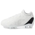 adidas Unisex-Adult X Speedportal.3 Firm Ground Soccer Shoe, White/White/Black, 9 Women/8 Men