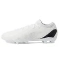 adidas Unisex-Adult X Speedportal.3 Firm Ground Soccer Shoe, White/White/Black, 9 Women/8 Men