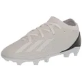 adidas Unisex-Child X Speedportal.3 Firm Ground Soccer Shoe, White/White/Black, 3 US