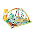 Fisher-Price ​ 3-in-1 Baby Gym, Newborn to Toddler Tummy Time Play Mat with 5 Sensory Toys Lights & Sounds and Adjustable Arch, Rainforest