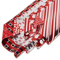 AMERICAN GREETINGS 6148828 Reversible Christmas Foil Wrapping Paper, Red, Black and Silver, Candy Cane Stripe, Snowmen and Santa Belt (4 Pack, 30", 80 sq. ft.)