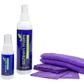 Screen Mom Screen Cleaner Home & Away Bundle - Designed for LED, LCD, Plasma, TV, iPad, Laptop, Computer Monitor, Tablets, Phones, Eyeglasses - Includes 8oz & 2oz Bottle with 4 Microfiber Cloths