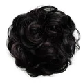 PRETTYSHOP Scrunchy Bun Up Do Hair piece Hair Ribbon Ponytail Extensions Wavy Messy wine red black mix # 1H850 G35A