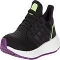 adidas Ultraboost 20 Running Shoe, Black/Glory Purple/White, 4 US Unisex Big Kid