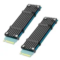 GLOTRENDS M.2 Heatsink for 2280 M.2 SSD with Silicone Thermal Pad (2 pcs)