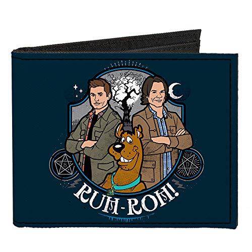 Buckle-Down Men's Standard Canvas Bifold Wallet-Scooby Doo Supernatural, 4.0" x 3.5"
