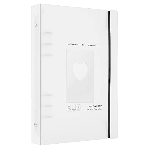 Kpop Photocard Holder Book Photocard Binder, A5 Photo Album Kpop Photocard Binder, 6 Ring Photocard Binder Card Protectors Pages Small Photo Card Book Kpop Album Binder 200 Pockets (Transparent)