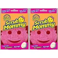 Scrub Daddy Dual Sided Sponge and Scrubber - Scrub Mommy - Scratch Free Sponge for Dishes and Home, Soft in Warm Water, Firm in Cold, Odor Resistant, Deep Cleaning, Multi Surface, Dishwasher Safe 2ct