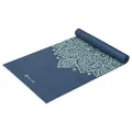 Gaiam Yoga Mat Premium Print Non Slip Exercise & Fitness Mat for All Types of Yoga, Pilates & Floor Workouts, Indigo Sundial, 5mm