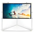 Pyle 72" Outdoor Portable Matt White Theater TV Projector Screen w/Triangle Stand - 72 inch, 16:9, 1.15 Gain Full HD Projection for Movie/Cinema/Video/Film Showing Outside Home - PRJTPOTS71.5