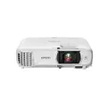 Epson Home Cinema 1080 3-chip 3LCD 1080p Projector, 3400 lumens Color & White Brightness, Streaming/Gaming/Home Theater, Built-in Speaker, Auto Picture Skew, 16,000:1 Contrast, Dual HDMI-White, Medium