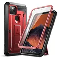 SUPCASE Unicorn Beetle Pro Series Case for Google Pixel 5 (2020 Release), Full-Body Rugged Holster Case with Built-in Screen Protector (Metallic Red)