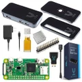 Raspberry Pi Zero W Basic Starter Kit- Black Case Edition-Includes Pi Zero W -Power Supply & Premium Black Case