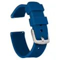 GadgetWraps 22mm Silicone Watch Band Strap with Quick Release Pins – Compatible with Fossil, Pebble, Samsung – 22mm Quick Release Watch Band (Police Blue, 22mm)