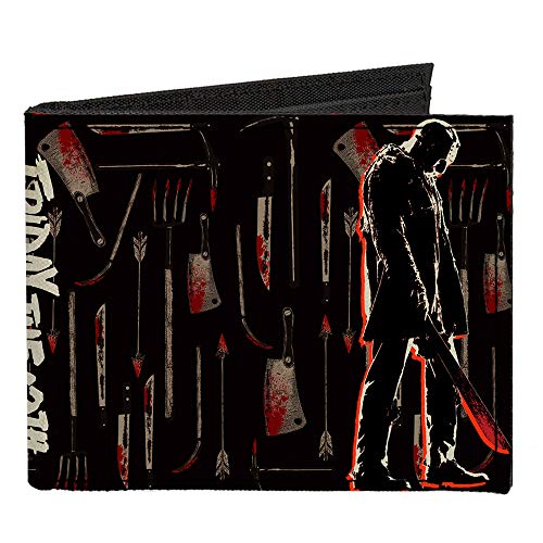 Buckle-Down mens Buckle-down Bifold Friday the 13th Jason Wallet, Friday Jason, 4.0 x 3.5 US