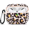 Airpod Pro Case Soft Silicone - LitoDream Case Cover Flexible Skin for Apple AirPods Pro Charging Case Cute Women Girls Protective Skin with Keychain - Leopard