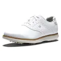 FootJoy Women's Traditions Golf Shoe, White/White, 9
