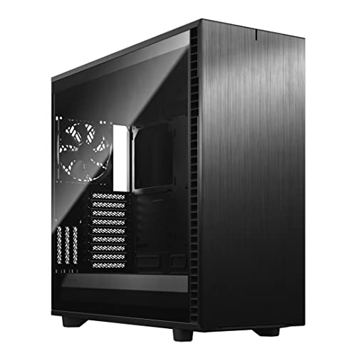 Fractal Design Define 7 XL Black Brushed Aluminum/Steel E-ATX Silent Modular Dark Tinted Tempered Glass Window Full Tower Computer Case (FD-C-DEF7X-03)