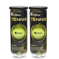 KEVENZ 6-Pack Advanced All Court Standard Pressure Practice Tennis Balls, Random Surprise Loose 12-Pack Balls,New Tech Cans Set Package,Highly Elasticity, More Durable, Good for Beginner Training Ball