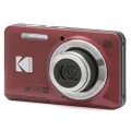 KODAK PIXPRO Friendly Zoom FZ55-RD 16MP Digital Camera with 5X Optical Zoom 28mm Wide Angle and 2.7" LCD Screen (Red)